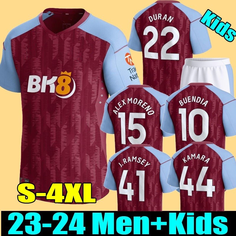 

3XL 4XL KAMARA 23 24 Home Aston villaES Soccer Jerseys 2023 2024 WATKINS BUENDIA McGINN EL GHAZI DOUGLAS LUIZ MINGS KONSA CASH men kids football Shirts, Home kids
