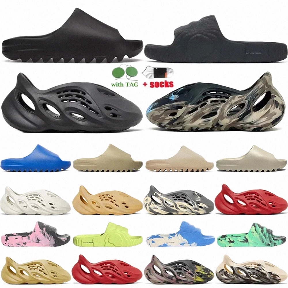 

designer Sandals Men Woman slider Azure MX Cinder Onyx Bone Pure Ochre Mineral Blue Resin Adilette 22 Carbon Aluminium runr slides shoe 36-48 luxury d f3yw#