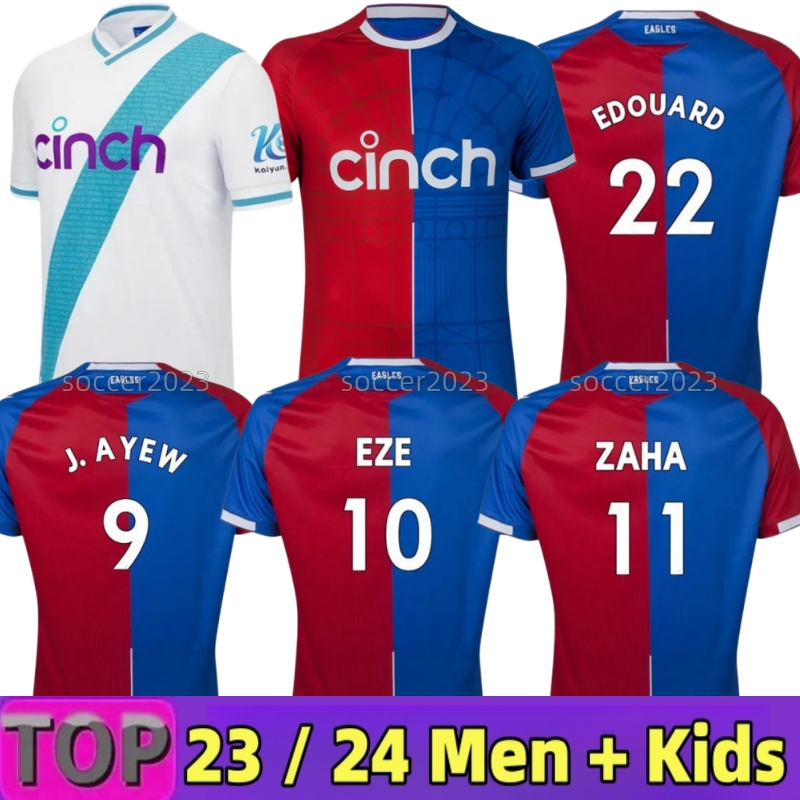 

2023 2024 OLISE Crystal Soccer Jerseys 23 24 ZAHA EZE J.AYEW Palace home Top Football shirt Kit BENTEKE SCHLUPP MATETA EDOUARD GALLAGHER jersey uniforms, 22 23 home aldult no kids