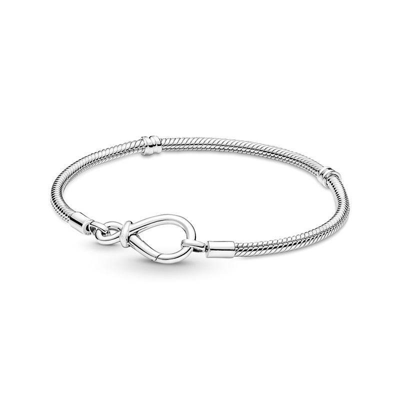 

aaa 925 Sterling Silver Romantic Beaded Bracelet Fashion Pandora Safety Buckle Bracelet Valentines Day Basic Bracelet Gift 1