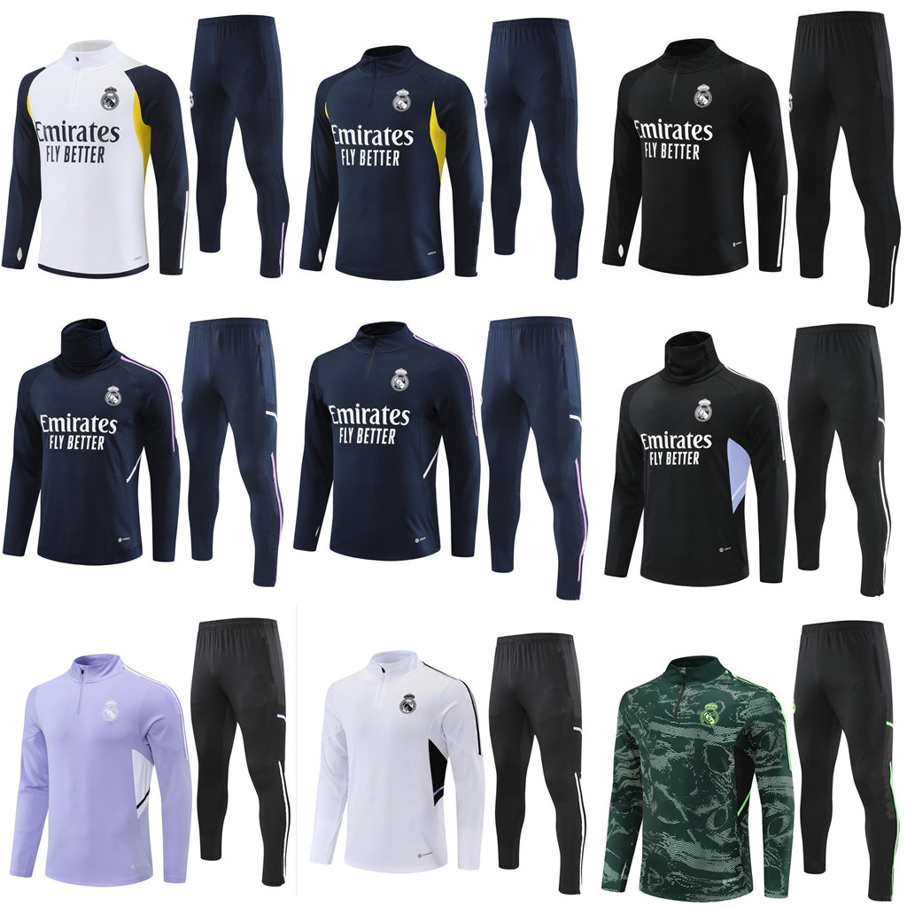 

kids Soccer Tracksuits Sets Real madrids TRACKSUIT set 22 23 24 men and kids football kit chandal futbol survetement madrides TRAINING suit soccer jacket