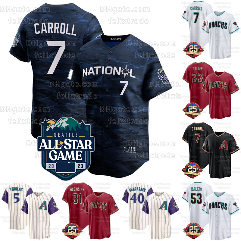 

Arizona Zac Gallen Corbin Carroll Seth Beer Madison Bumgarner Luis Gonzalez Jose Herrera Carson Kelly Gabriel Moreno Nick DiamondBacks 2023 All-Star Game Jersey, 2023 all star mens s-3xl