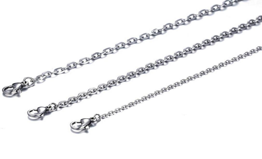 

100pcs Lot Fashion Women039s Whole in Bulk Silver Stainless Steel Welding Strong Thin Rolo O Link Necklace Chain 2mm 3mm w6088685