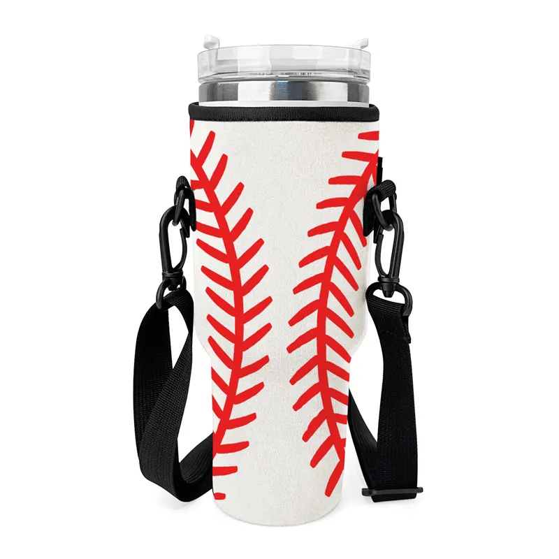 40oz Cup Neoprene Sleeve Cover 40oz Vacuum Water Bottle Holder With Adjustable Shoulder Strap I0703