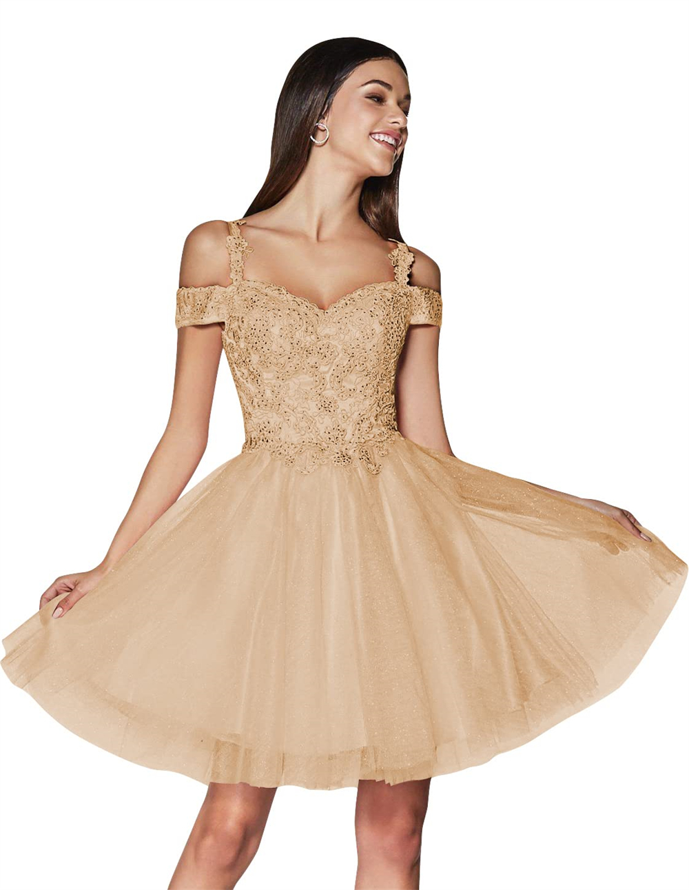 Short Homecoming Dresses Sweetheart Sequins Appliques Off-Shoulder Lace-up Party Gowns Princess Plus Size Mini Birthday Prom Graudation Cocktail