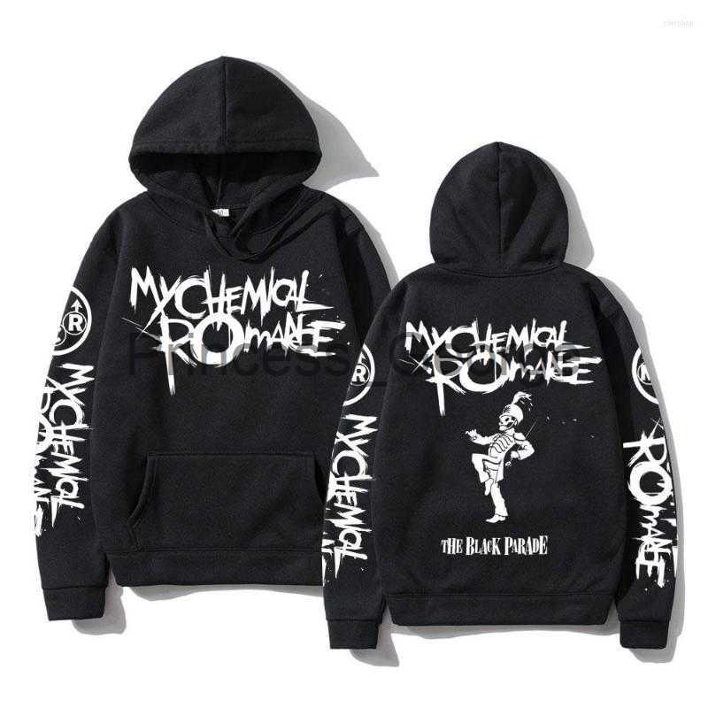 Men's Hoodies Sweatshirts Men's Hoodies My Romance Double Sided Graphic Streetwear Men Women Black Parade Punk Emo Rock Hoodie Men'-image-885657638