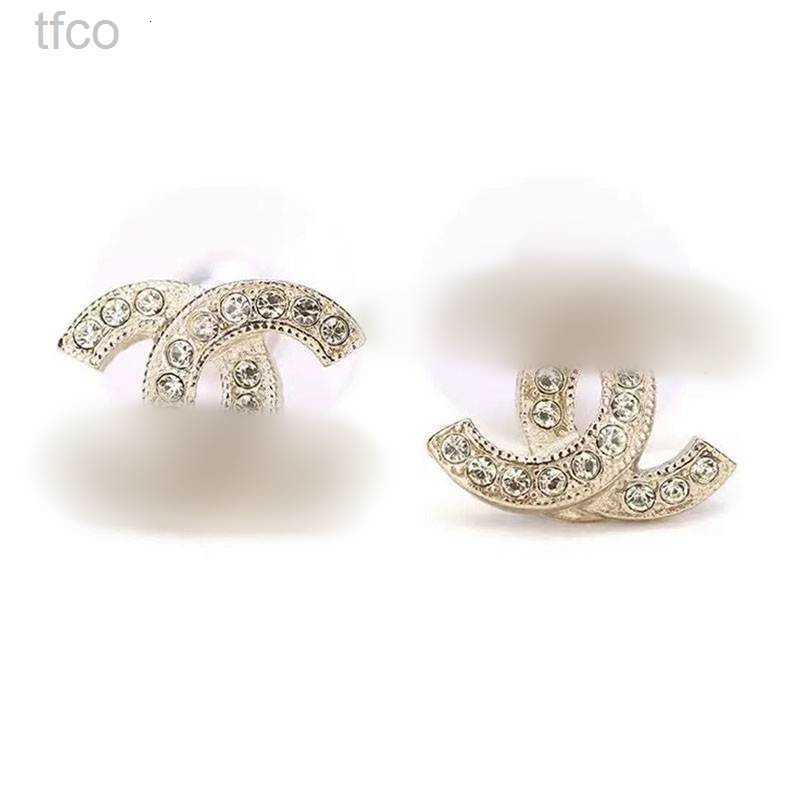 Fashion stud earrings woman Luxury designer earring multi colors c letter jewelry women 18k diamond Wedding GiftsF60P-image-884535736