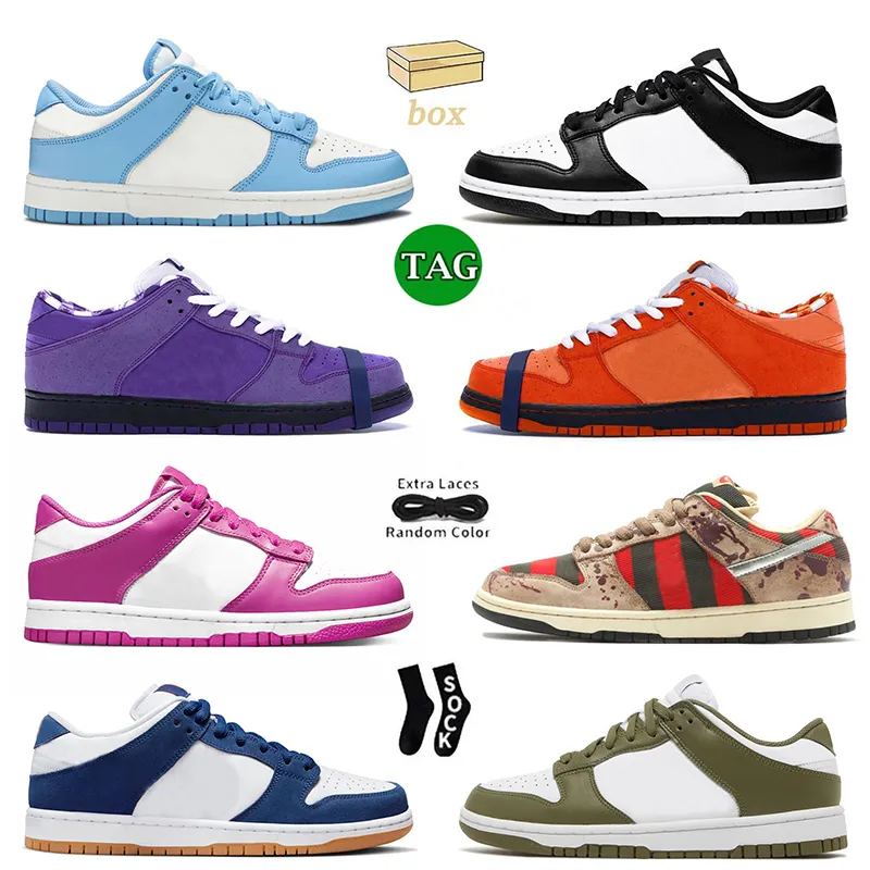 

Big Size 13 Dunks Running Shoes Men Women Low OG Panda Black White Coast UNC Pink Safari Chunky Dunky Syracuse Freedy Krueger Candy Platform Sneakers With Box, B10 36-48 black white