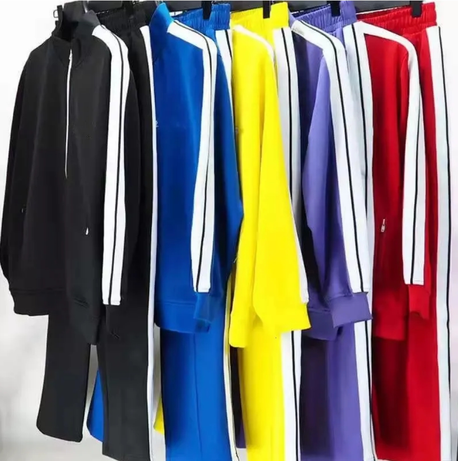 Designers Mens Tracksuits Sweatshirt Zipper Loose Suits Womens Hoodies Veste Femme Jackets Pants Sportswear Jogging Sweatshirts Tuta Uomo Palm Angels Tracksuits