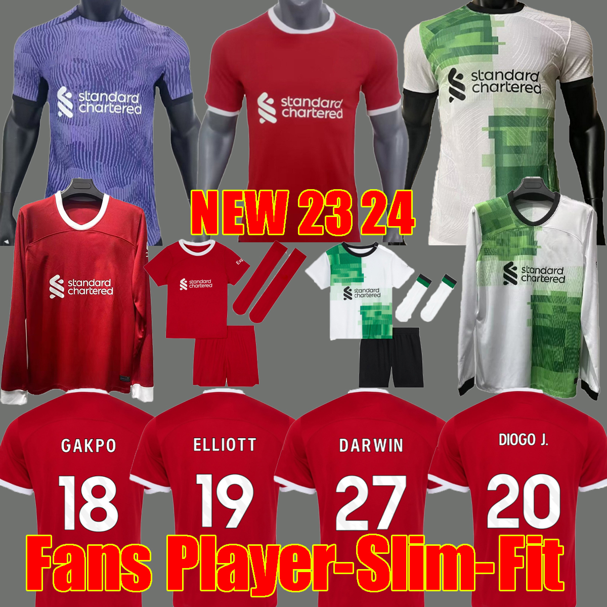 

23 24 GAKPO DARWIN soccer jerseys Mohamed Luis DIaz Alexander Arnold 2023 fan player version 2023 2024 3rd football Men Kids Kits sock Full sets, 23 24 3rd+ucl