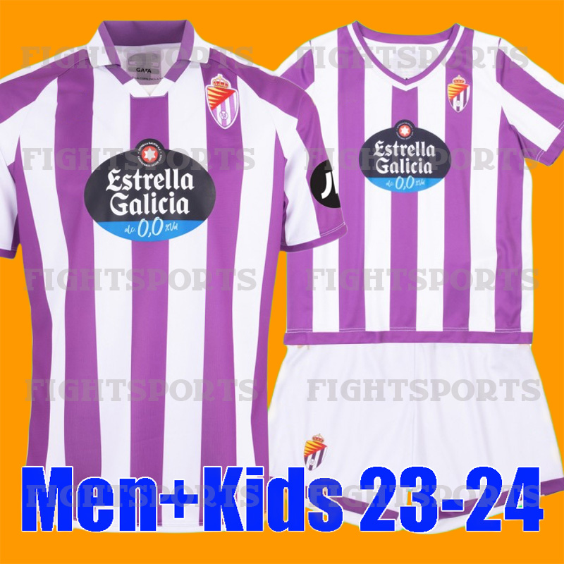 

new 23 24 real valladolid soccer jersey man kids kit set sergi guardiola weissman football shirt r alcaraz oscar plano uniform camiseta de vallado football 2023 2024, 23 24 away