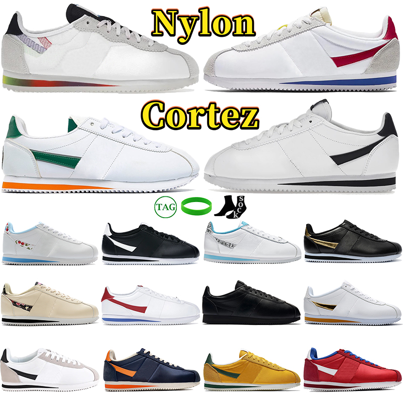 

Classic Cortez Leather Casual Shoes designer nylon sneakers Forrest Gump triple white black Oregon OG midnight navy orange Rose Pink low mens womens sports trainers, No.11 forrest gump