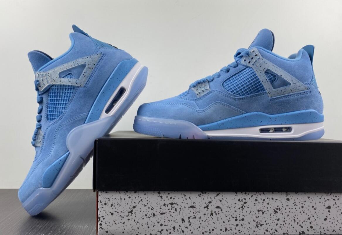 

Jumpman 4 4s Basketball Shoes UNC PE Pine Mens Womens Sports Sneakers, Item#1
