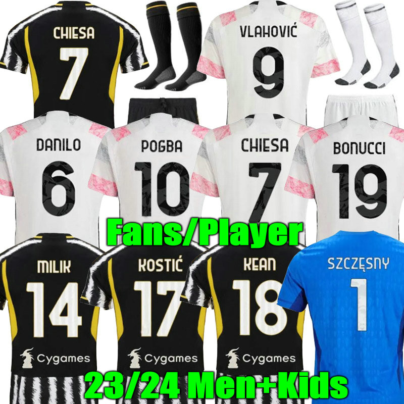 

DI MARIA soccer jerseys 2023 2024 home away fans player MILIK VLAHOVIC KEAN POGBA CHIESA McKENNIE LOCATELLI top jerseys 22 23 24 Kits men Kids unifor JuventusE, 23/24 away aldult ucl