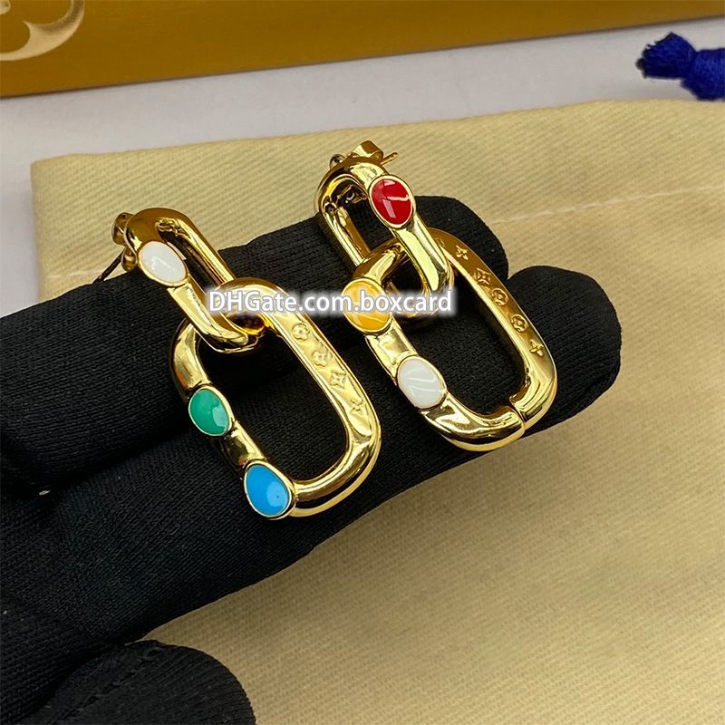 

Vintage Jewelry Copper Earrings Studs Designer Women Party Wedding Earrings Wear With Gift Box Package