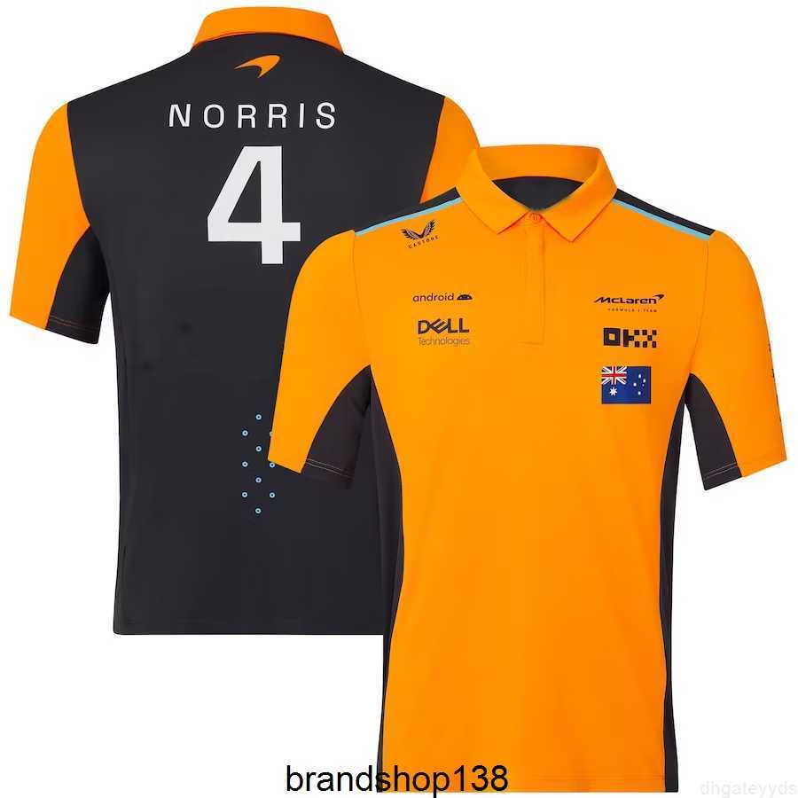 

Men' T-shirts Mclaren 2023 Team Lando Norris Driver Polo Formula One Racing Suit F1 Shirt Oscar Piastri Senna Uniform Moto Cycling