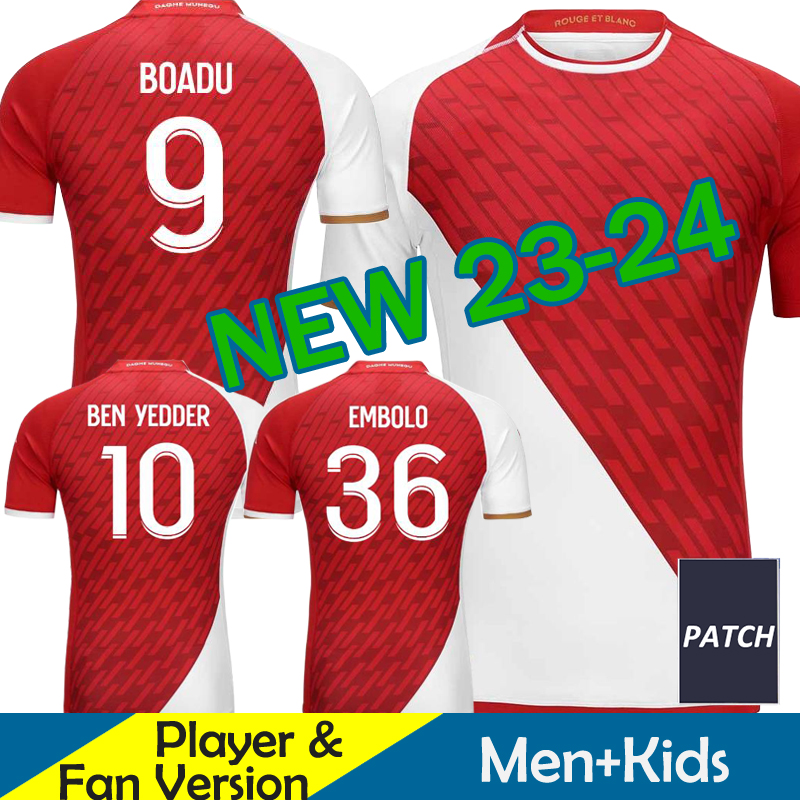 

23 24 Maillot aS MonAcO Soccer Jerseys Kids Kit Foot Training 2023 2024 Football Shirt Player Version 2023 2024 Home Away Survetement de Foot BOADU BEN YEDDER MINAMINO, 23-24 home ucl patch