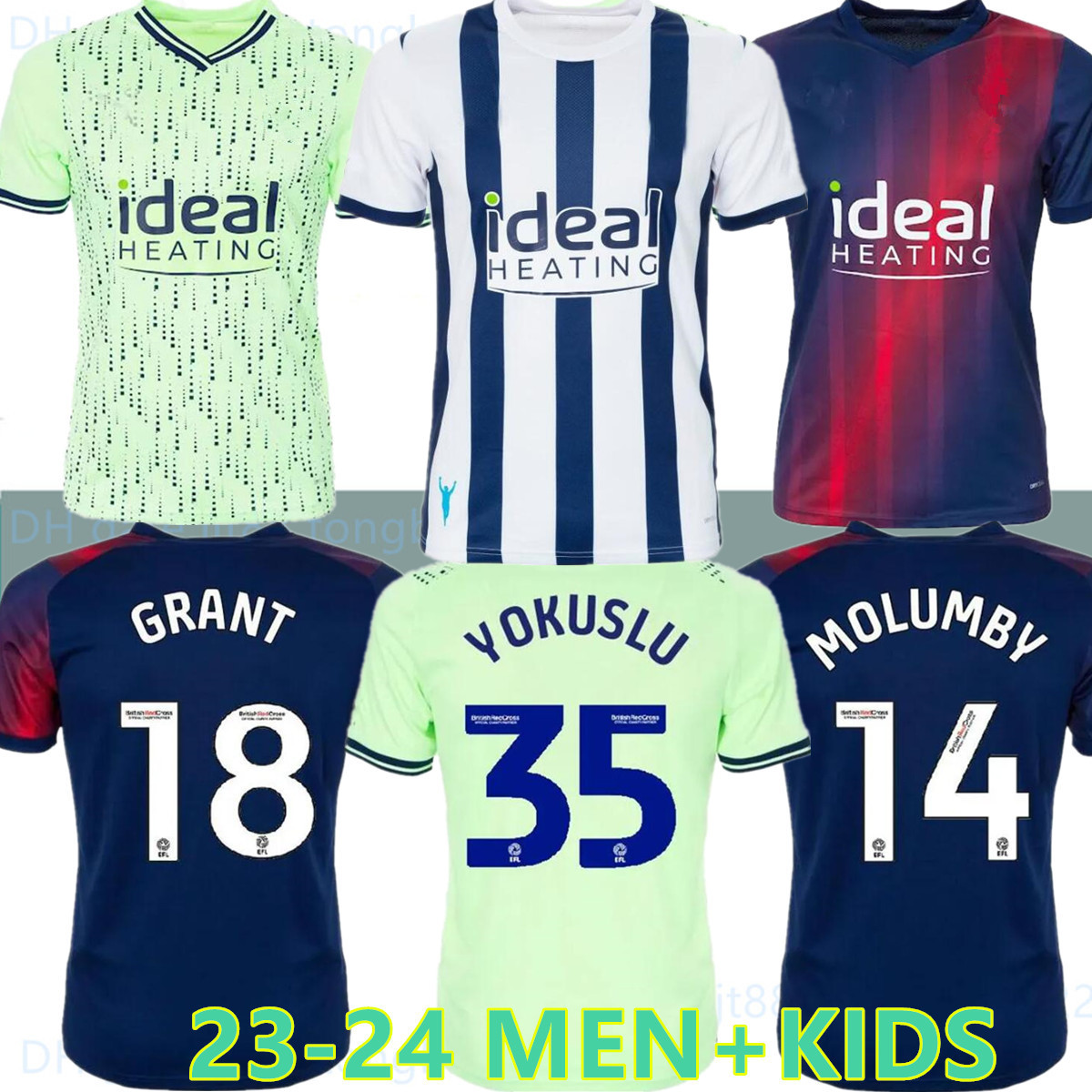 

23/24 WEST Bromwich Soccer Jerseys LIVERMORE DIANG BRUNT Albion football shirt 2023 24 Home Away Robson-Kanu PHILLIPS Men Kids kit sets uniforms, 23-24 third kids