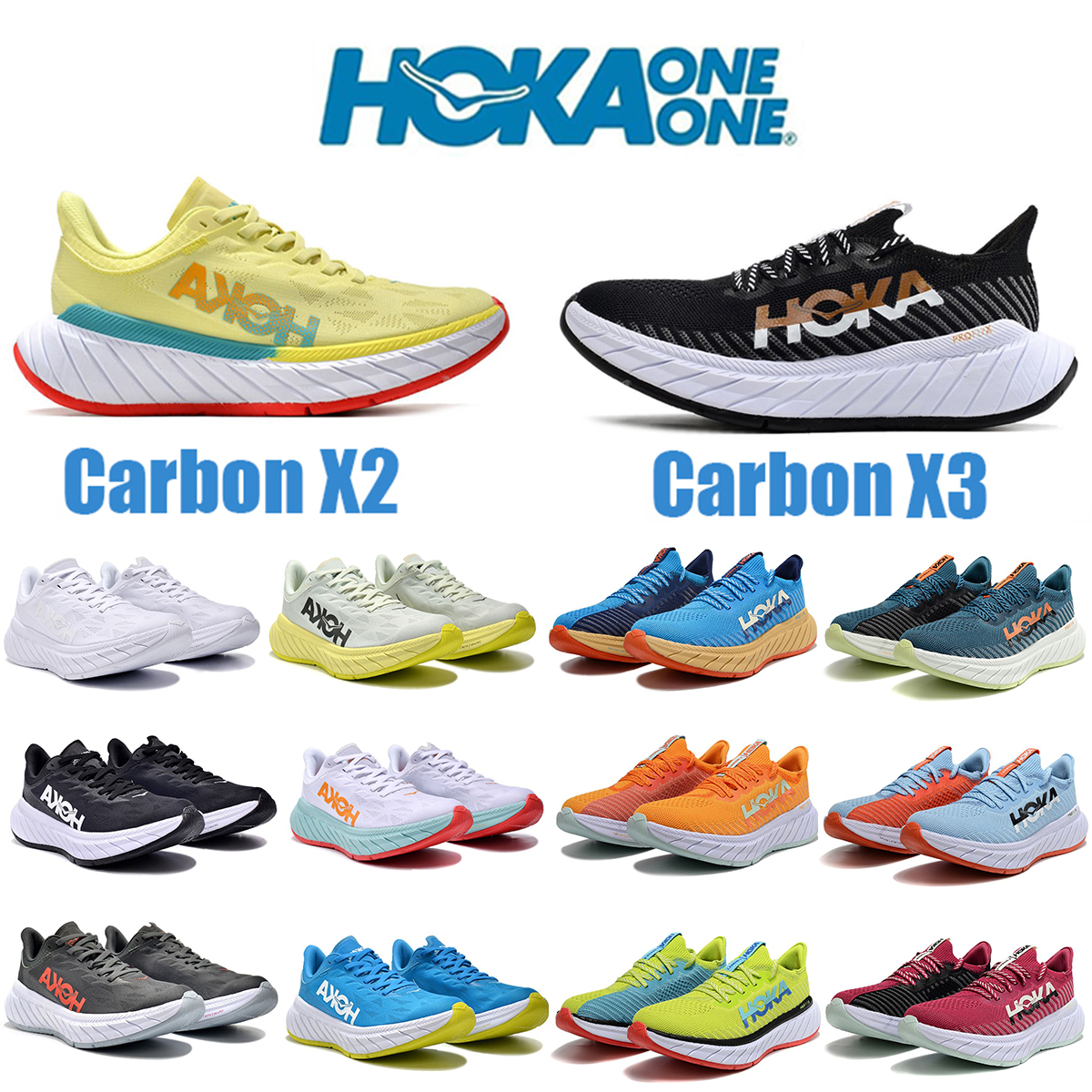 

hoka one hokas shoes Carbon X2 X3 Outdoor men women hoka Cushioning Long Distance Runner Shoes Mens Womens Lifestyle 36-45, X2-7
