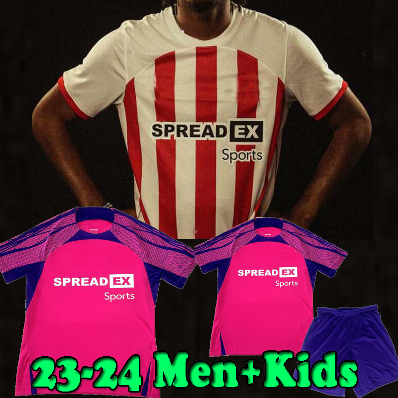 

23 24 SUNDERLAND Soccer Jerseys Mens Kids STEWART SIMMS ROBERTS AMAD CLARKE DAJAKU EMBLETON EVANS O'NIEN Football Shirt PRITCHARD Kit HOME Away Uniform set