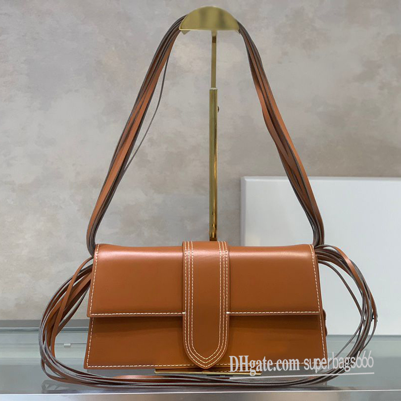 

LE Raphia shoulder bag women long Ficiu fashion Strand strap flap bag designer geninue leather handbags