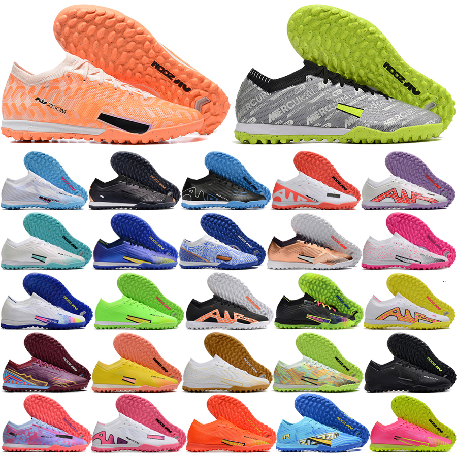 

Send With Bag Quality Soccer Football Boots Zoom Vapores 15 Elite IC TF CR7 Mbappe Knit Shoes For Mens Soft Leather Comfortable Indoor Turf Training Football Cleats, Tf 1