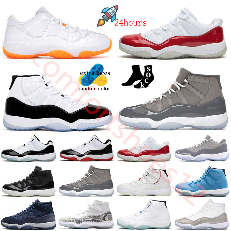 

With 11 Basketball Shoes Jumpman 11s Men Women Cherry Midnight Navy Cool Grey Cement 25th Anniversary Space Jam Men Women Concord Outdoor Sports Trainers Sneakers, Color#47