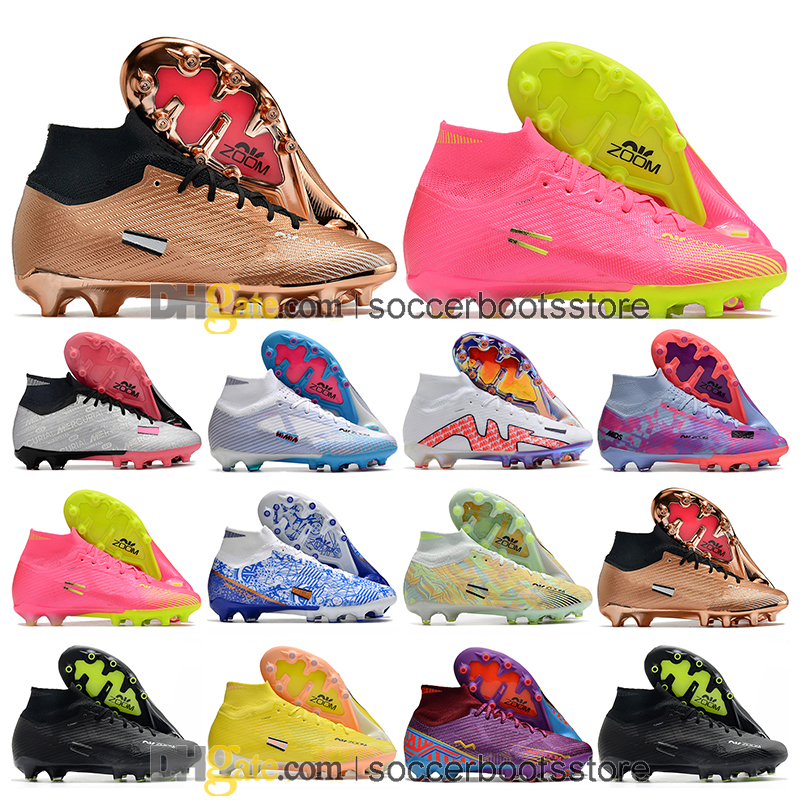 

Gift Bag Kids Boy Football Boots CR7 Mercurial Superfly IX 9 Elite XXV AG Cleats ACC Ronaldo Mbappe Mens Womens Soccer Shoes Athletic Outdoor Trainers Botas De Futbol, Color 8