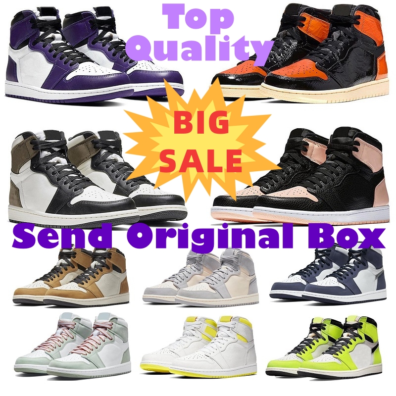 

With Box Jumpman 1 Basketball Shoes 1s Hype Royal University Blue Fragment Running Shoes Dark Mocha Electro Orange Pollen Twist Men Sports Women Sneakers Trainers, 34