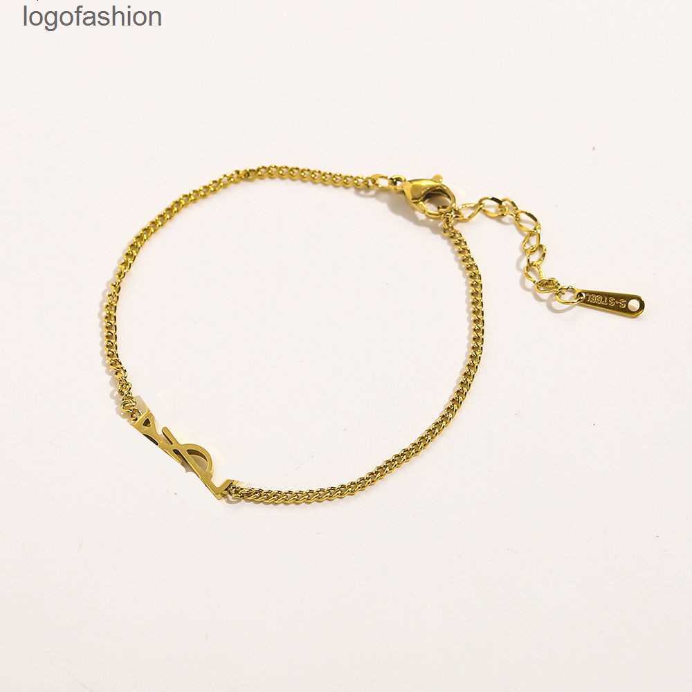 new High quality designer design Bangle stainless steel gold buckle bracelet fashion jewelry men and women bracelets no box-image-884628076