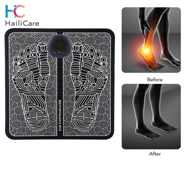 

Foot Massager Electric EMS Foot Massager Mat Feet Muscle Stimulator Foot Massage Pad Improve Blood Circulation Relieve Ache Pain H9479891