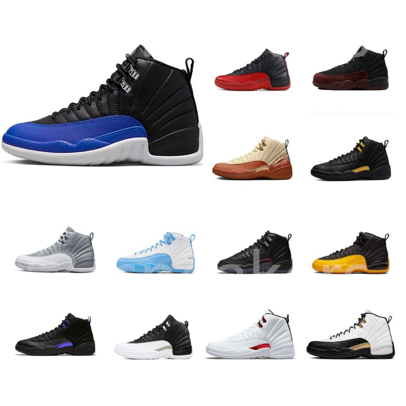 

2023 12s Sneakers Basketball Shoes Mens Womens 12 Black Taxi Jumpman Stealth Floral University Blue Gold Utility Flu Game Royal Jumpman12 Trainers S28, Color 3