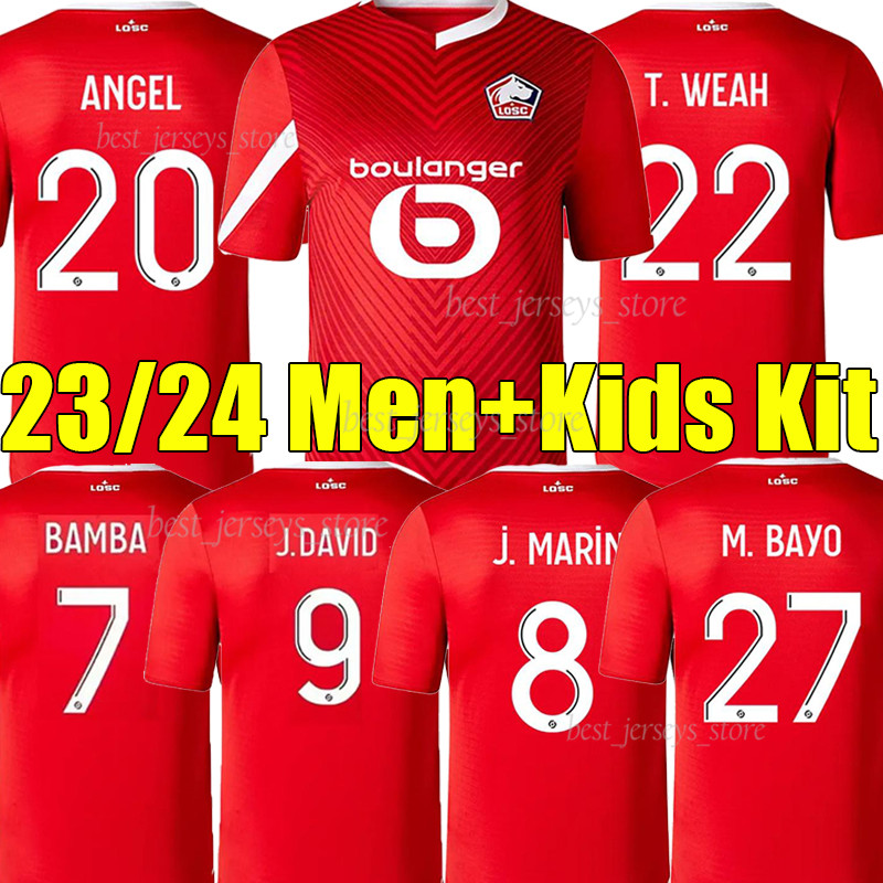 

2023 LOSC Lille soccer jerseys J DAVID FONTE ANGEL AndrE Gomes 23/24 Lille Olympique JIKONE JIKONE cabella T.WEAH L.ARAUJO maillot de football shirt men kids kit, 22-23 third