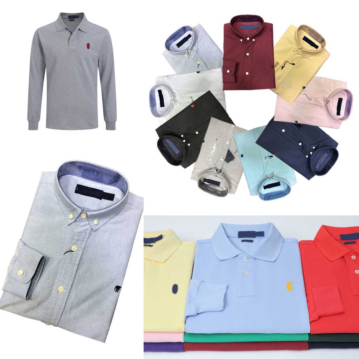 

Designers Men' Casual Shirts long sleeve Tshirts fitted cotton shirt Ralph Polo Embroidery RL Laurens autum mens top tee, Shirt3