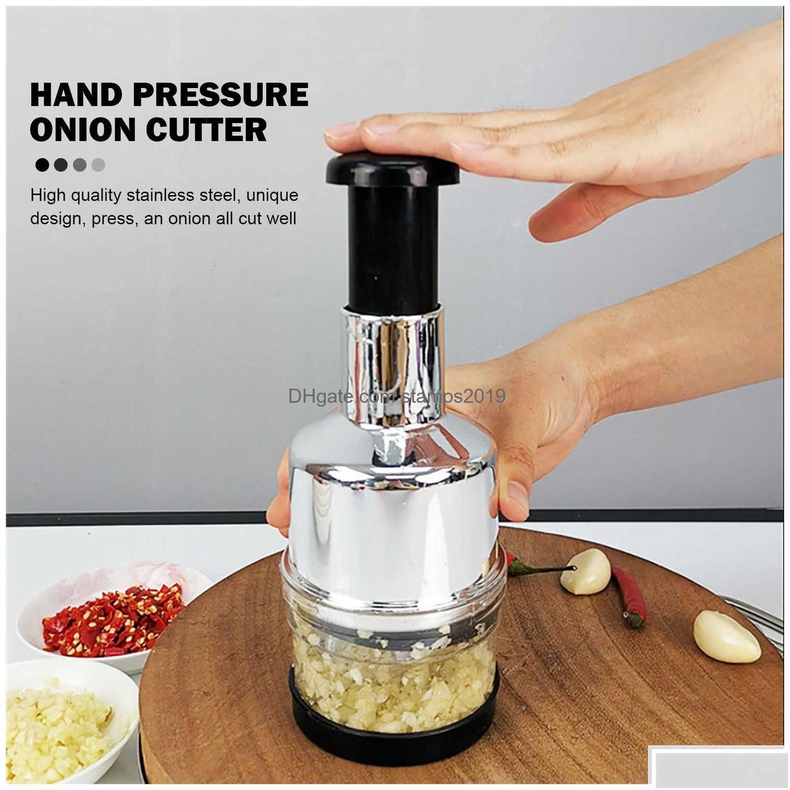 fruit vegetable tools handpressing cutter manual onion chopper garlic crusher mash device dicer mixer kitchen drop delivery home g