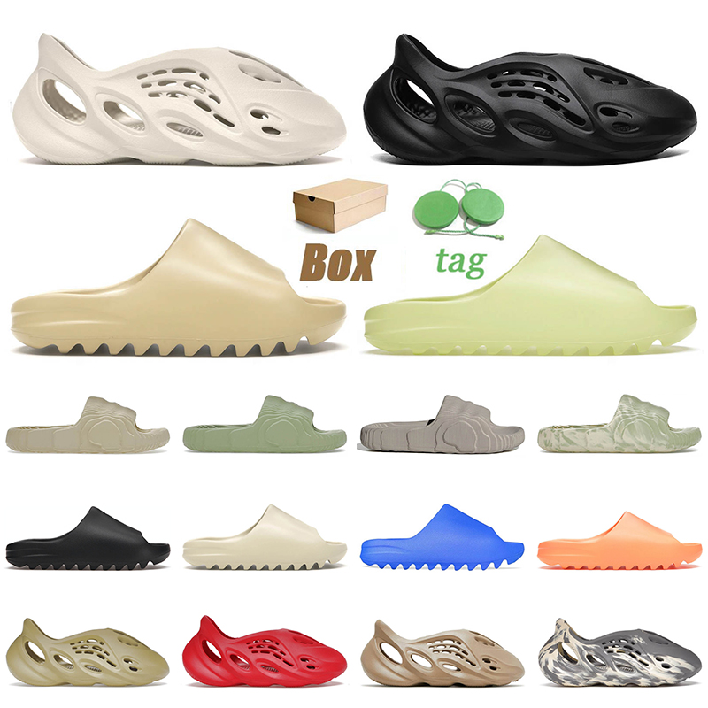 

Designer Slippers Men Woman slider Foam Runner Onyx Ararat Sand Ochre Sandals Slide Slipper Bone Resin Azure Kanyes runr slides summer loafers shoe With Box 36-48, C2 aluminum 36-46
