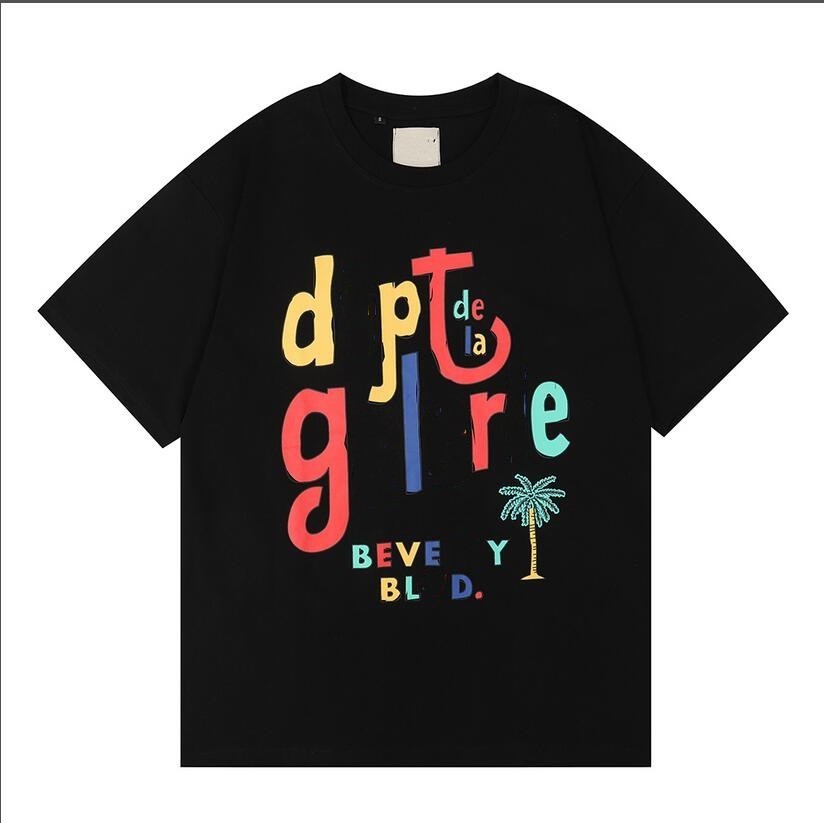 

2023 Women&Men's T-shirts Designer Galleries Depts Shirt Alphabet Print Trendy Trend Basic Casual Fashion Loose Short T-shirt Half Sleeve TeeS Green White And Beige, Q11111
