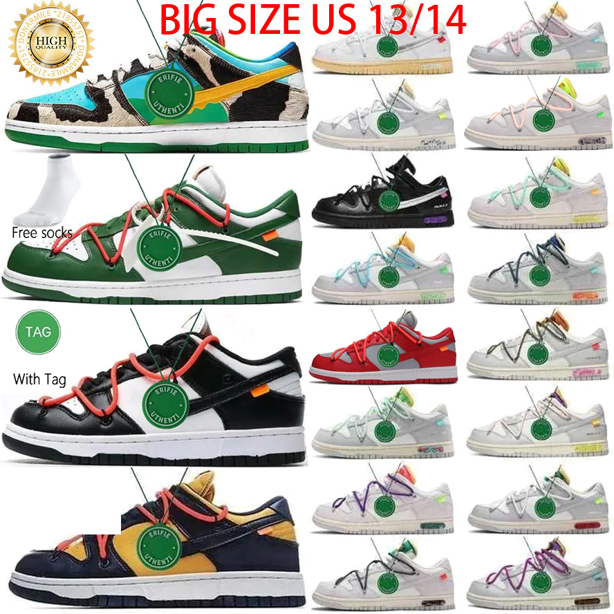 

Big size white shoes for mens womens lows x authentic triple black lot 49 50 OF 50 grey blue green yellow sneakers series cut classic casual shoe 2023 with box, Sb48-09