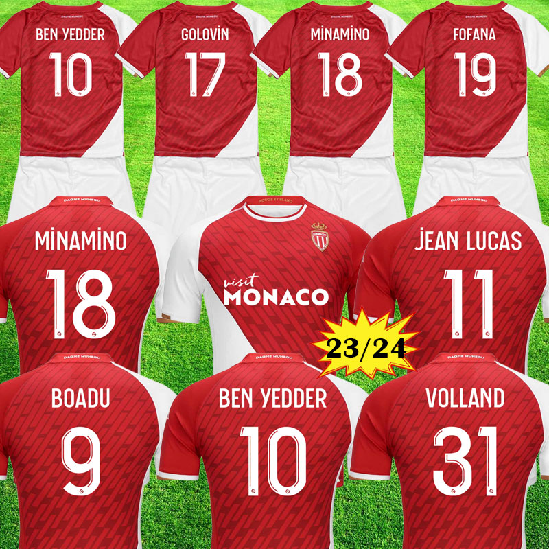 

23 24 maillots AS Monaco Soccer Jerseys BEN YEDDER BOADU GOLOVIN 2023 2024 EMBOLO Men Kids Flocage JORGE VOLLAND Football Shirt VOLLAND DISASI maillot de foot, League home
