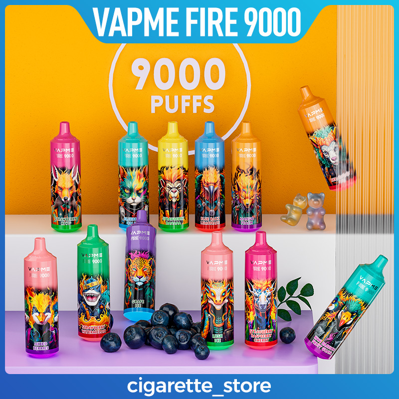 

Original VAPME Fire (SIDIA) 9000 Puffs E cigarette Disposable 15ml Pre Filled Pods 600mah Rechargeable vape pen Cartridge Vaporizers Portable Vapor Devcice