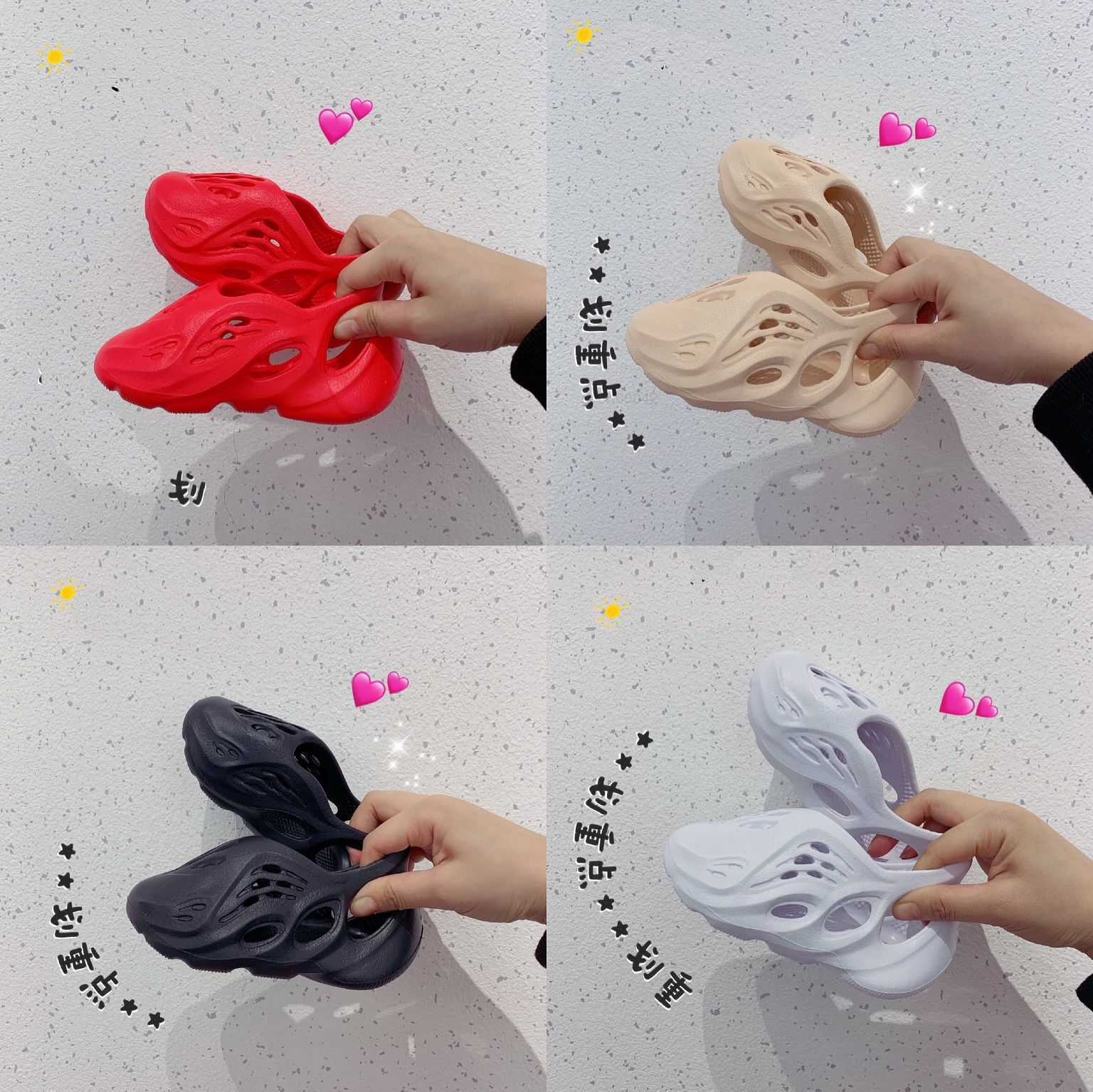 

kids shoes big baby foam runner slipper boys girls designer slippers black shoe yeezzies slide boy sneakers toddler children kid fashion tainers yezzies yezzzies, Color 4