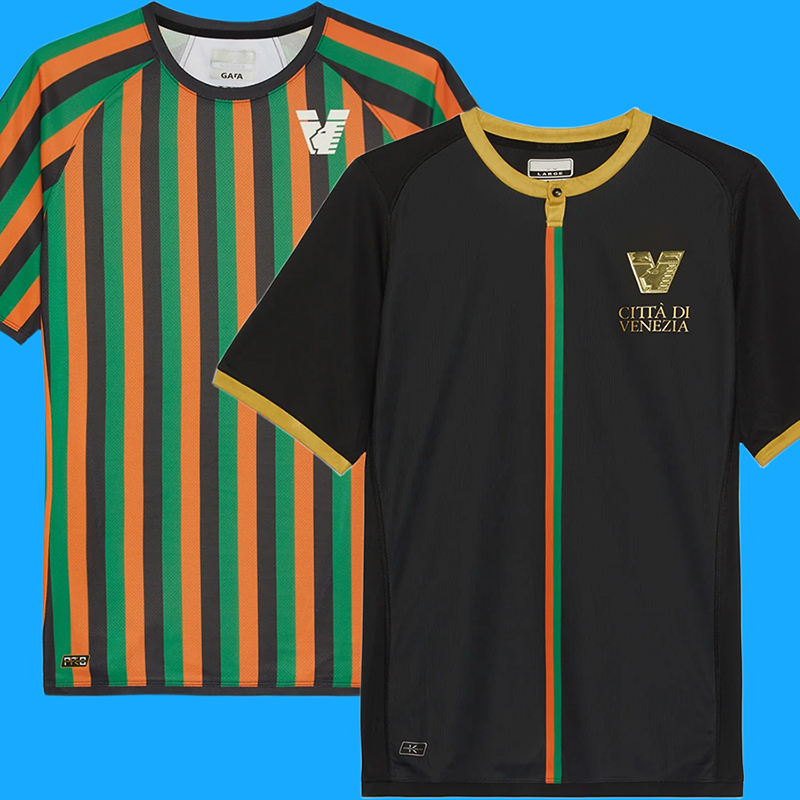 

23 24 Venezia FC Soccer Jerseys home Black Away White Third Blue 4th Red 10# ARAMU 11# FORTE Venice 2023 2024 Football Shirts 3rd Adukt Kids Kit Uniform