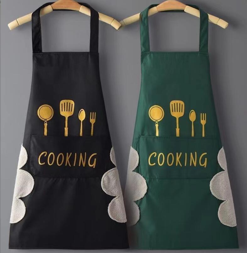 

Kitchen cooking, household work, PVC Korean version of apron, new waterproof and oil resistant, wholesale of Korean wiping apron Drop Delive Dhwur