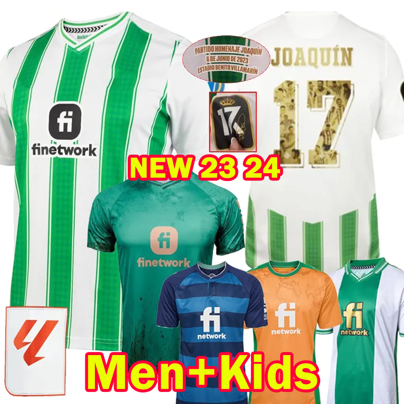 

23/24 camiseta ReAl BeTIs soccer jerseys Kids Kit De Futbol chandal Football Shirt Training 2023 2024 Home Away Forever Green Copa Del Rey Champion CANALES B.IGLESIAS, 22/23 away kids+socks