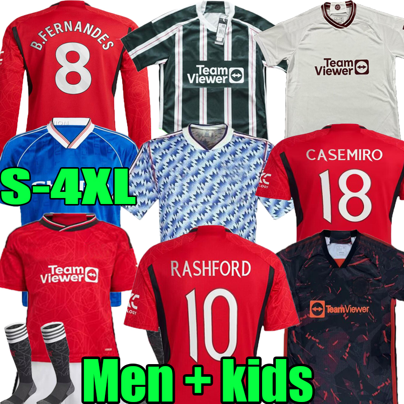 

4XL SANCHO 23 24 soccer jerseys Antony Martinez RASHFORD Casemiro 2023 2024 away football shirt MANS UTDs third MARTIAL 88 1990 92 B.FERNANDES MANCHESTER men kids
