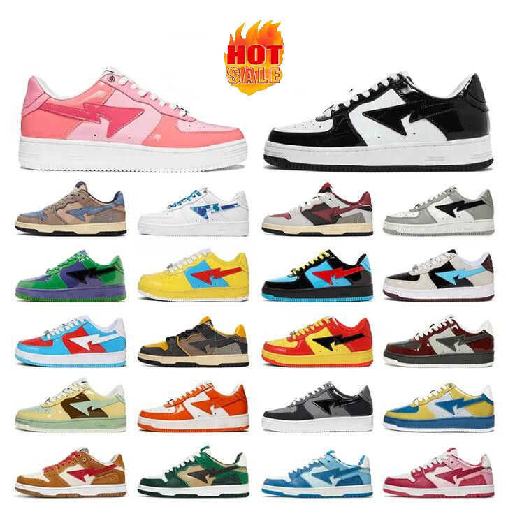 

Bapestaes Designer Casual sk8 sta Shoes Grey Black Color Camo Combo Pink Green ABC Camos Pastel Blue Patent Leather Platform Sneakers Trainers Indoor Outdoor, 14