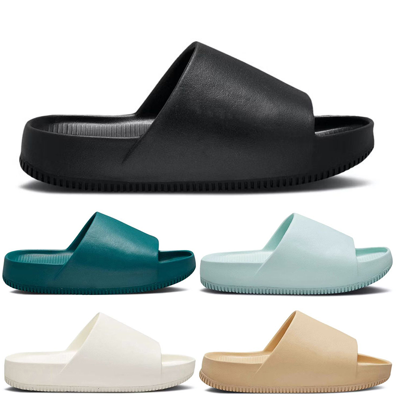 

Calm Slide men women slippers black geode teal jade ice sail sesame outdoor sports trainers sneakers