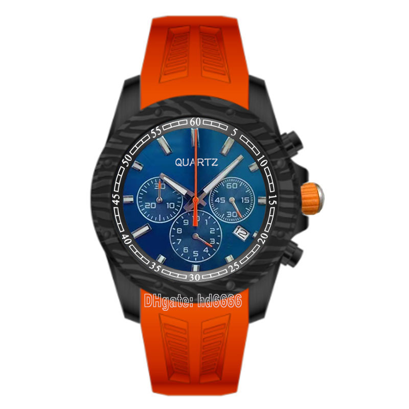 

New Design Rubber Strap Mens Watches Blue Dial Chronograph Quartz Movement Luxury Business Wristwatch Male Clock Designer Man Sports Fitness Wrist Watch Montre, No.40