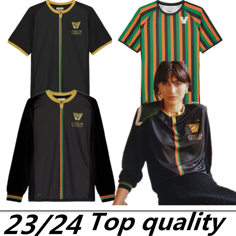 

2023 home pre-match Venezia FC soccer Jerseys ARAMU FORTE Fiordilino PERETZ HEYMANS TESSMANN CRNIGOI away MARIANO Johnsen MAZZOCCHI FOOTBALL SHIRTS long sleeves, Train