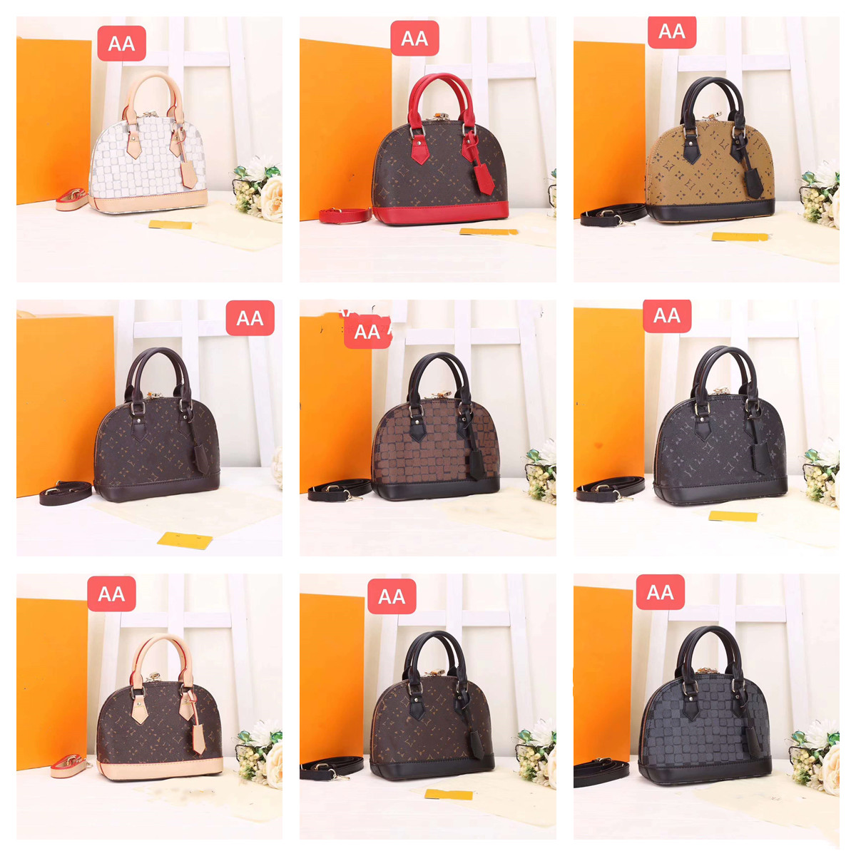 

ALMA BB shell bag women Designer Luxury Evening handbag leather shoulder bag crossbody bag Messenger Purse with lock Lady Cosmetic Cross body Bag Tote Dhgate sacoche, 6#